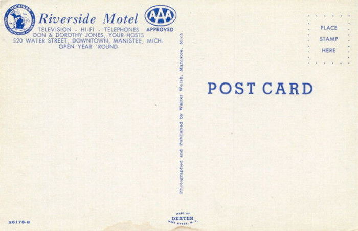 Riverside Motel & Marina (Riverside Motel) - Vintage Postcard (newer photo)